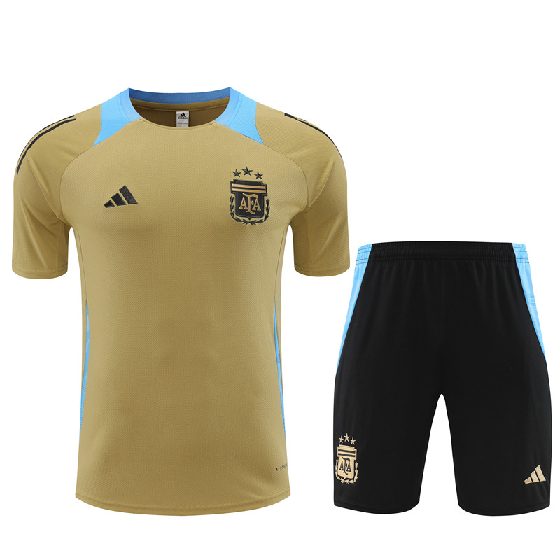 Argentina 2024 Short-Sleeve Training Set - Gold - JerseysGala