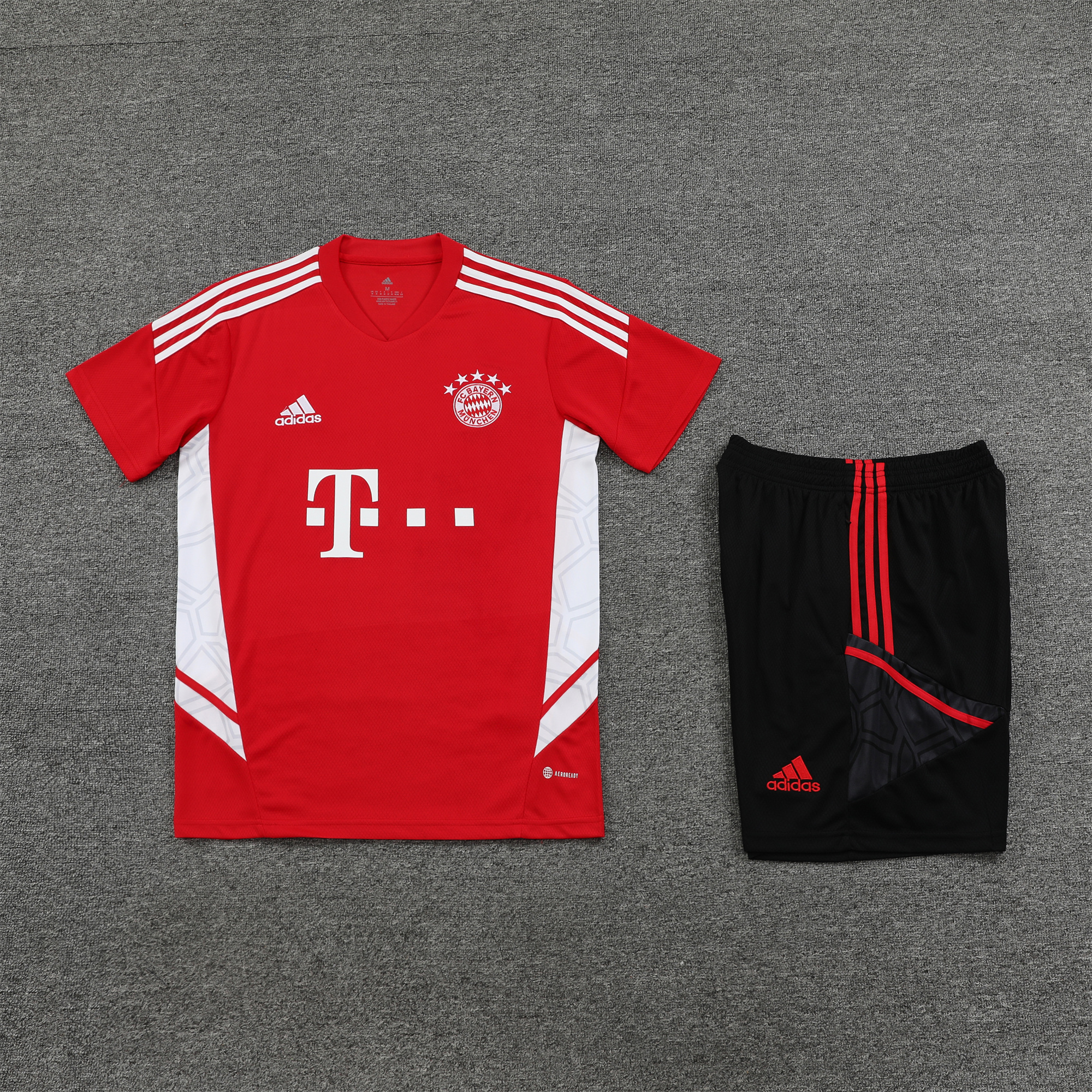 Bayern Munich 23-24 Short-Sleeve Training Set - Red - JerseysGala