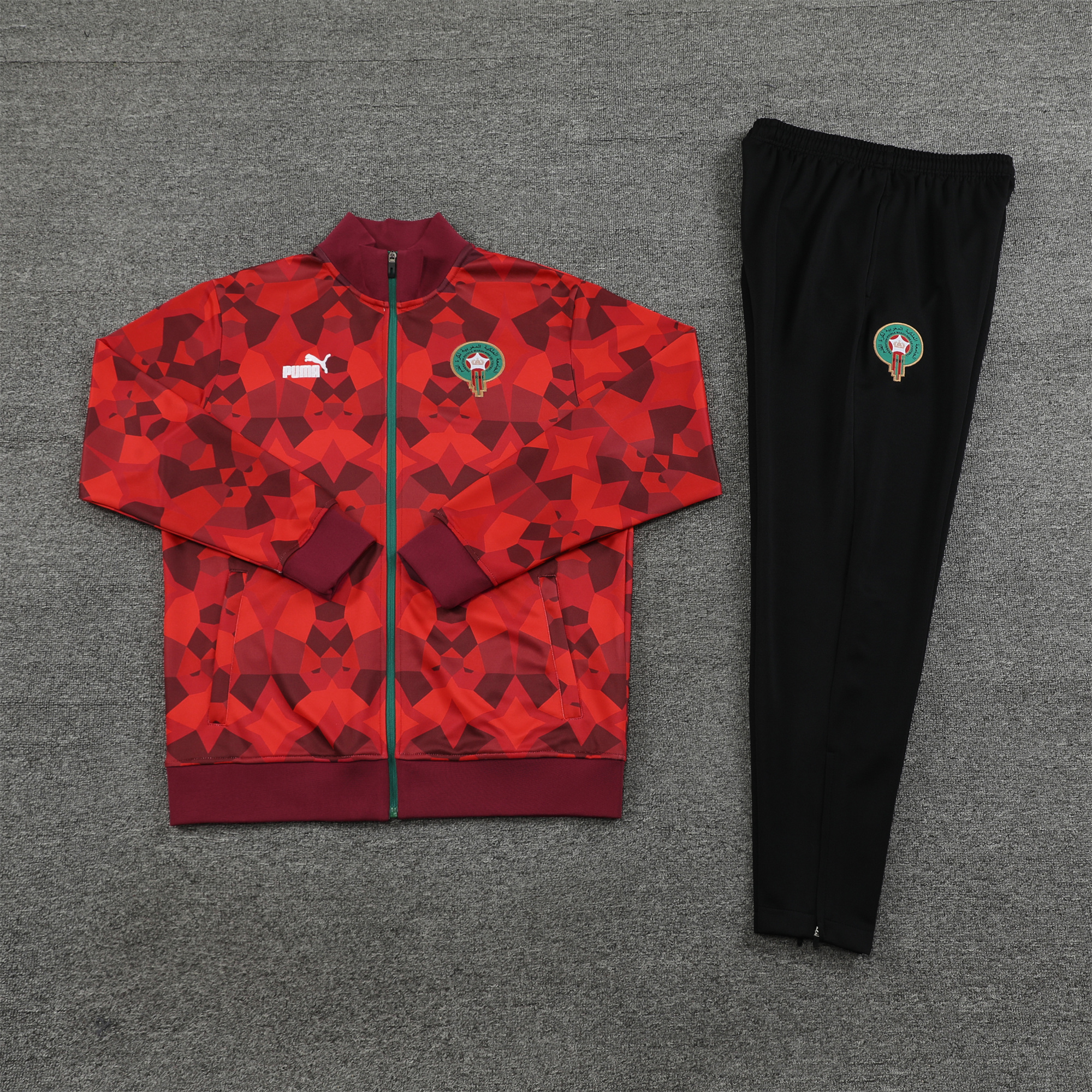 Morocco 23-24 Jacket Training Tracksuit - Red - JerseysGala