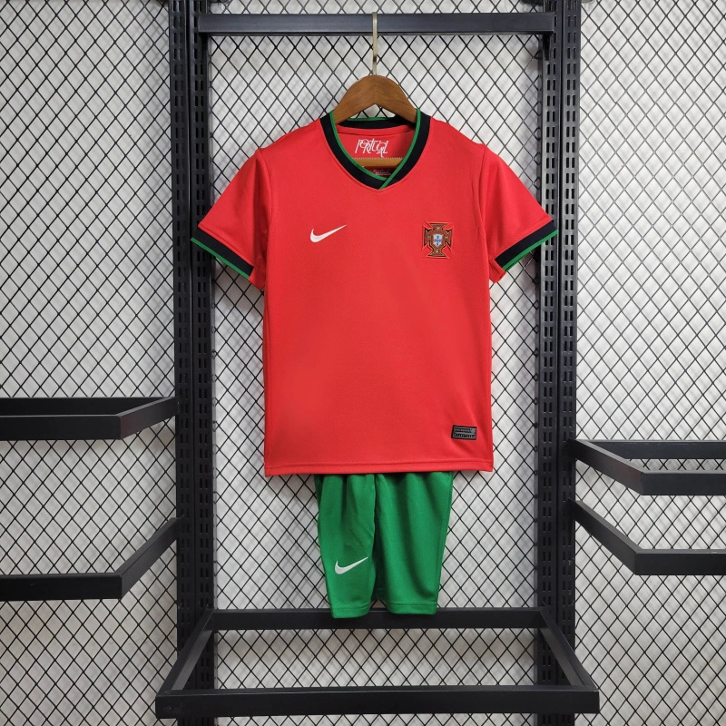 Portugal 2024 Home Stadium Kids Kit - JerseysGala