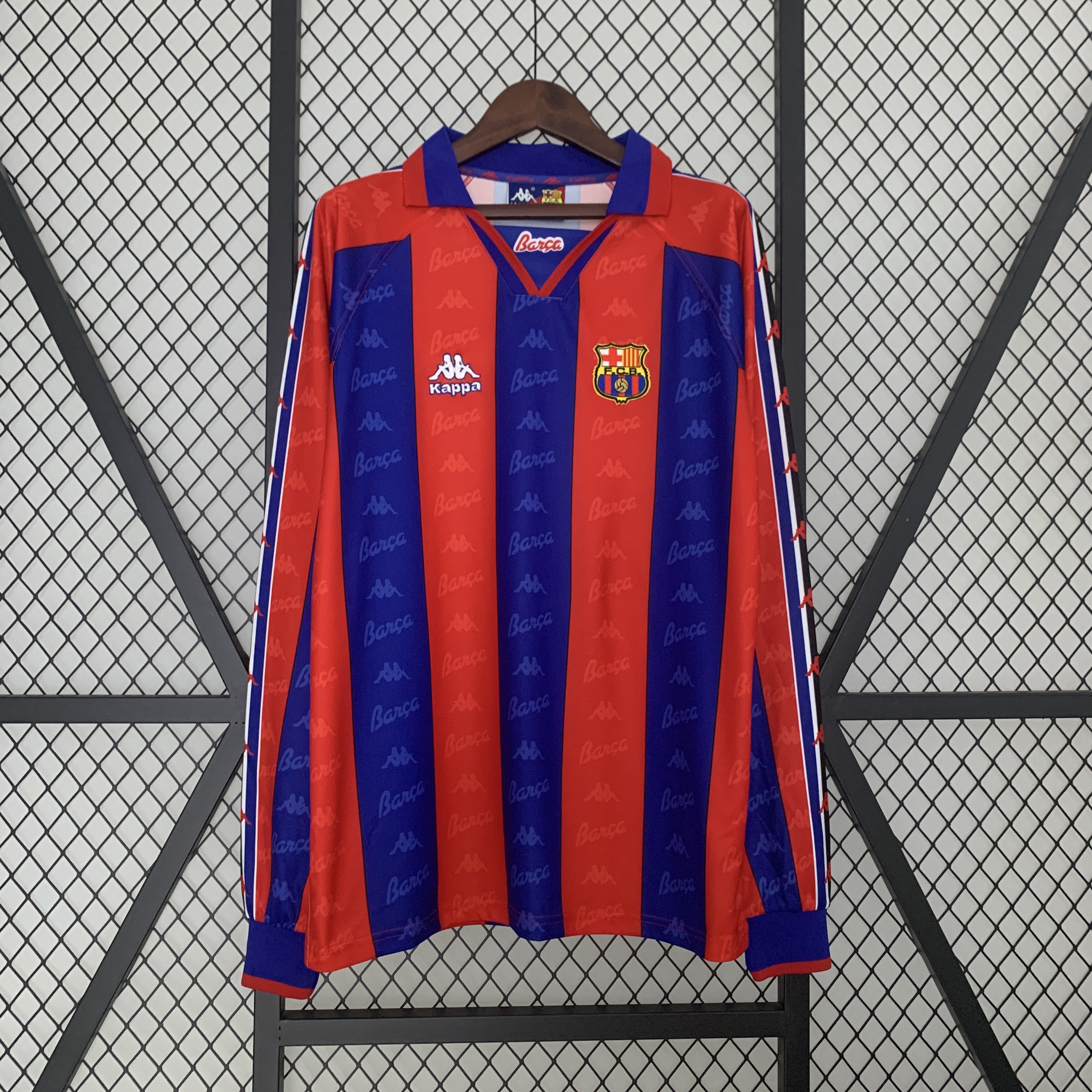 B.A.R.S.A Retro 96-97 Home Stadium Long Sleeve Jersey - JerseysGala