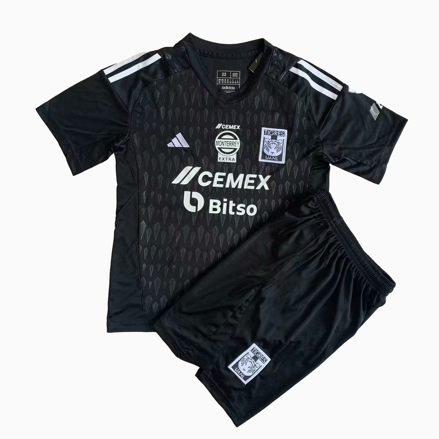 Tigres UANL 23-24 Black Goalkeeper Kids Kit - JerseysGala