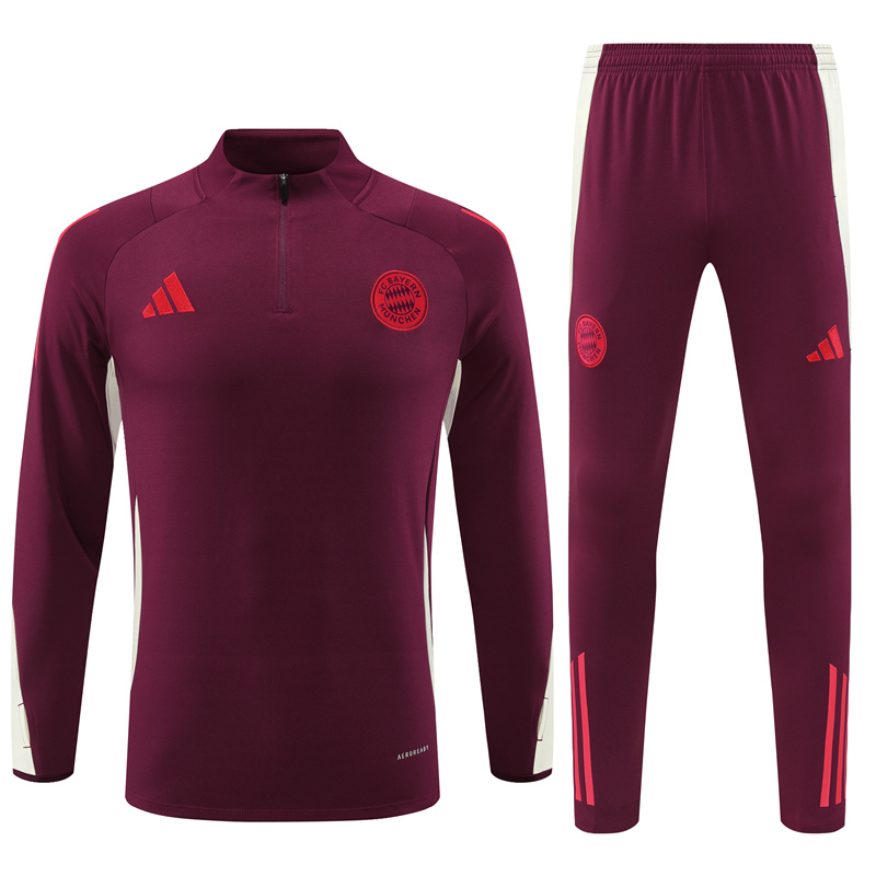 Bayern Munich 24-25 Long Sleeve Training Set - Red - JerseysGala