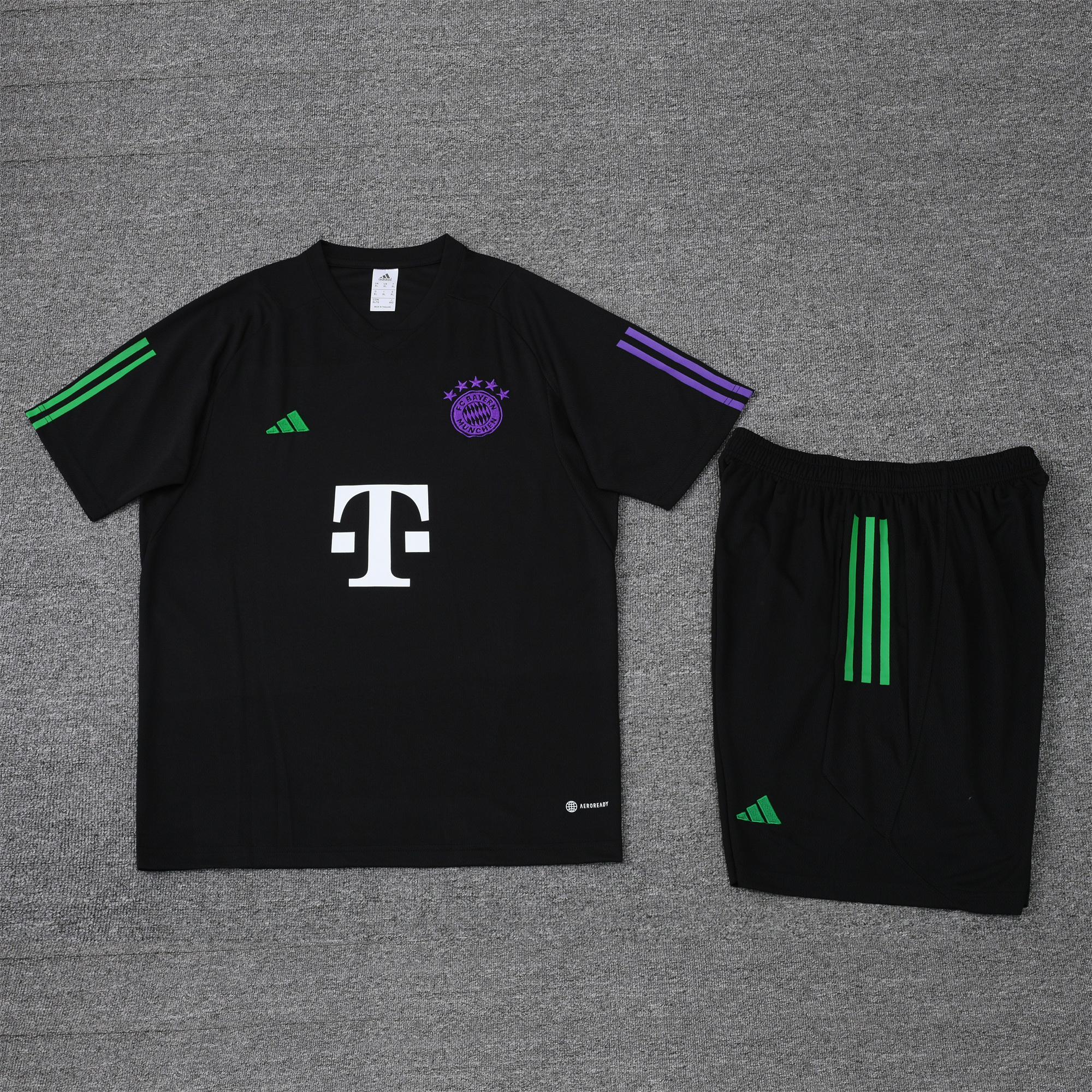 Bayern Munich 23-24 Short-Sleeve Training Set - Black - JerseysGala