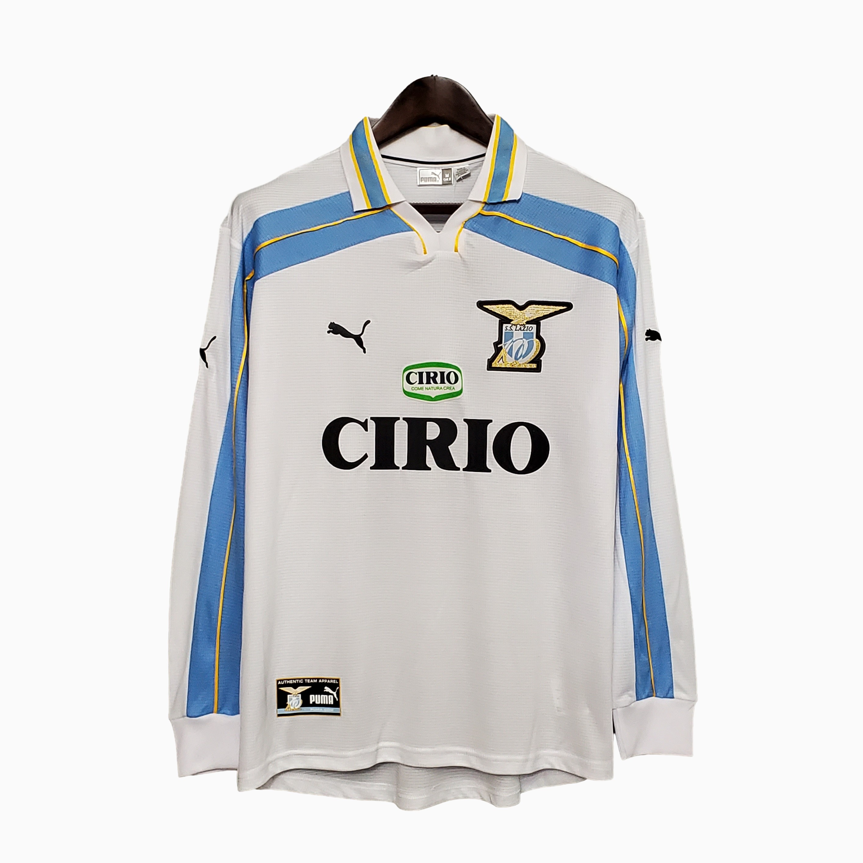 Retro Lazio 1999-00 Centenary Home Stadium Long sleeve Jersey - JerseysGala