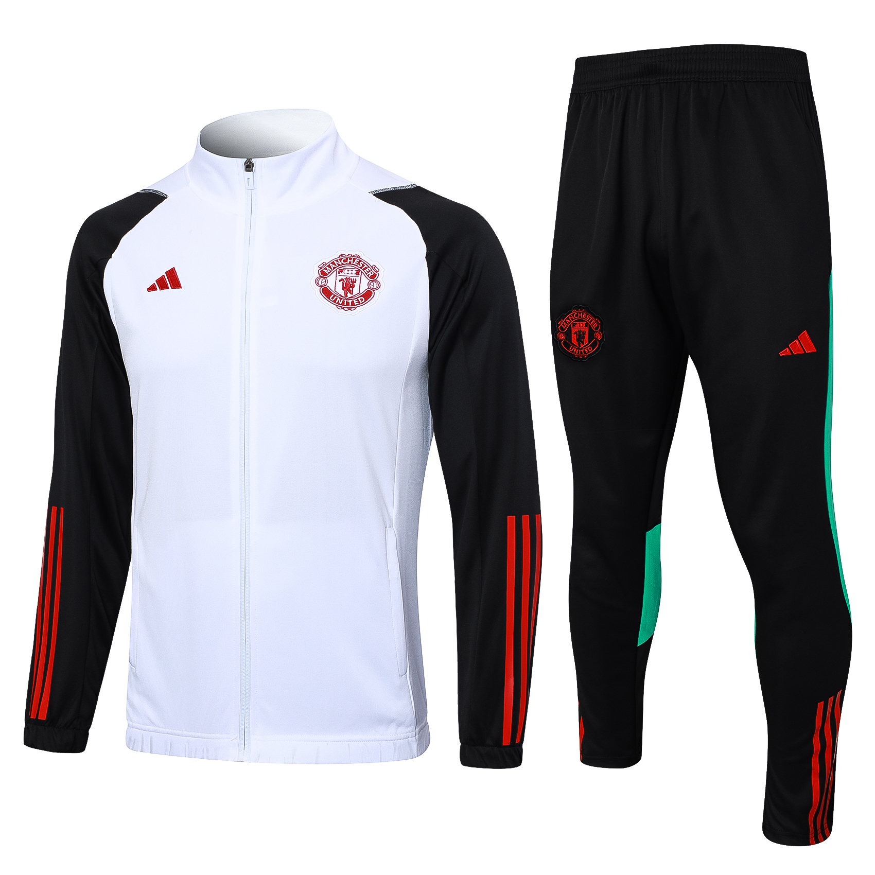Manchester United 23-24 Jacket Training Tracksuit -White - JerseysGala