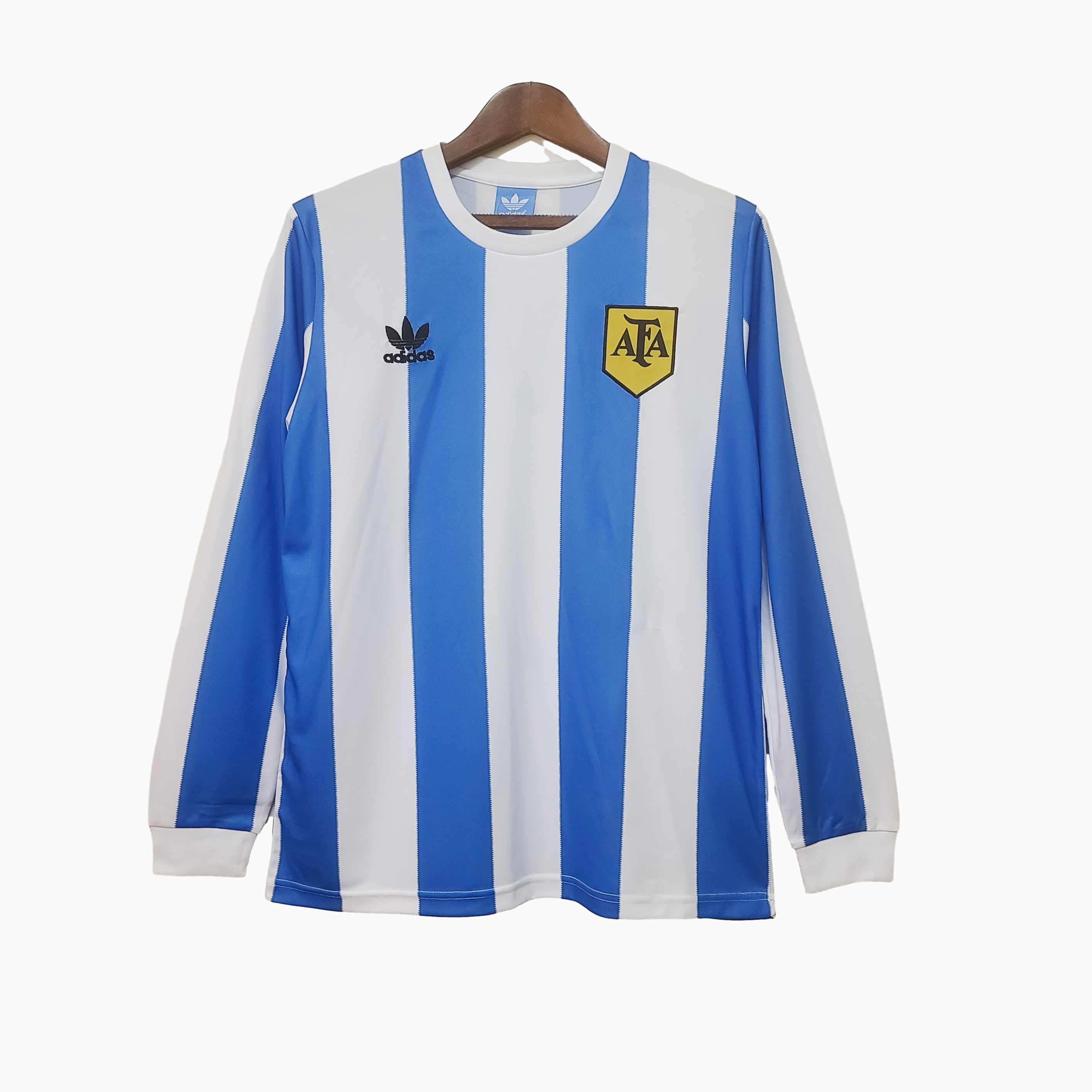 Retro Argentina 1978 Home Stadium Long Sleeve Jersey - JerseysGala