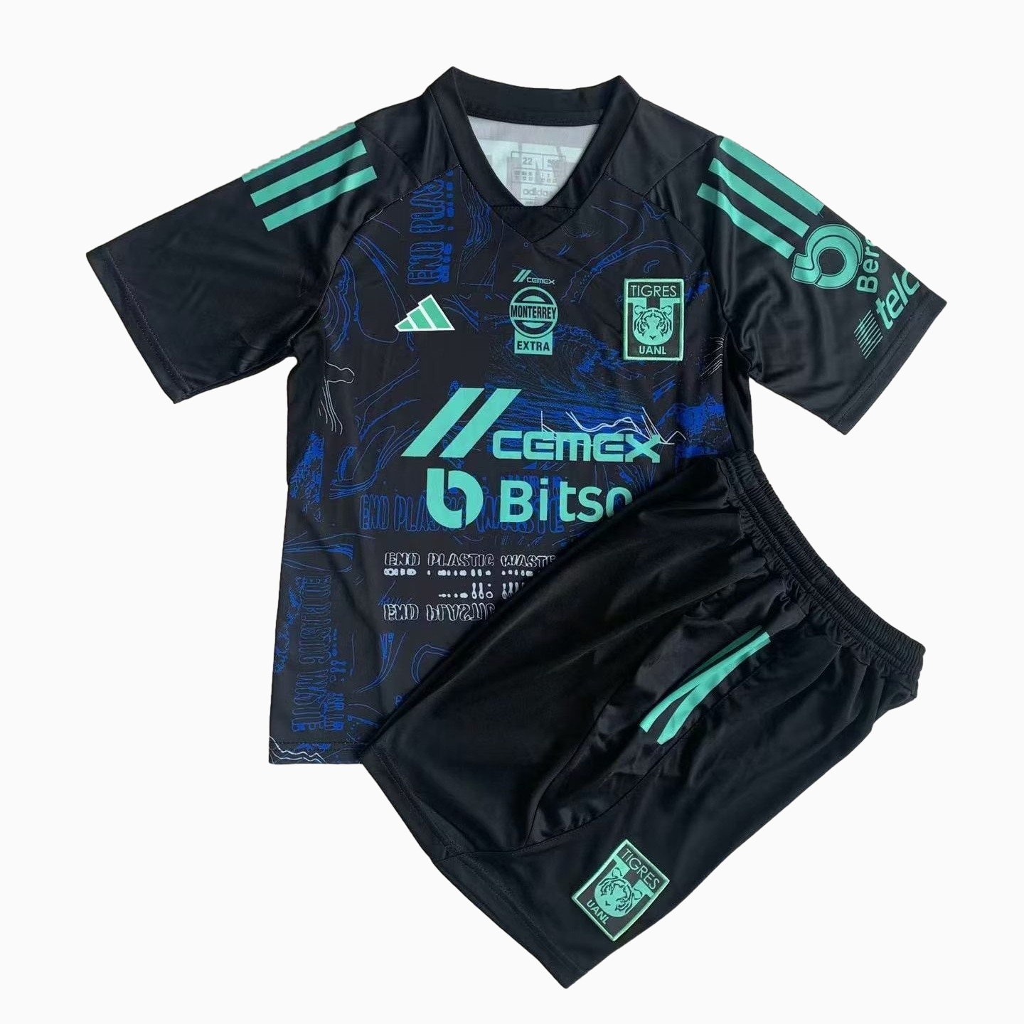 Tigres UANL 23-24 Special Edition Kids Kit Black & Green - JerseysGala