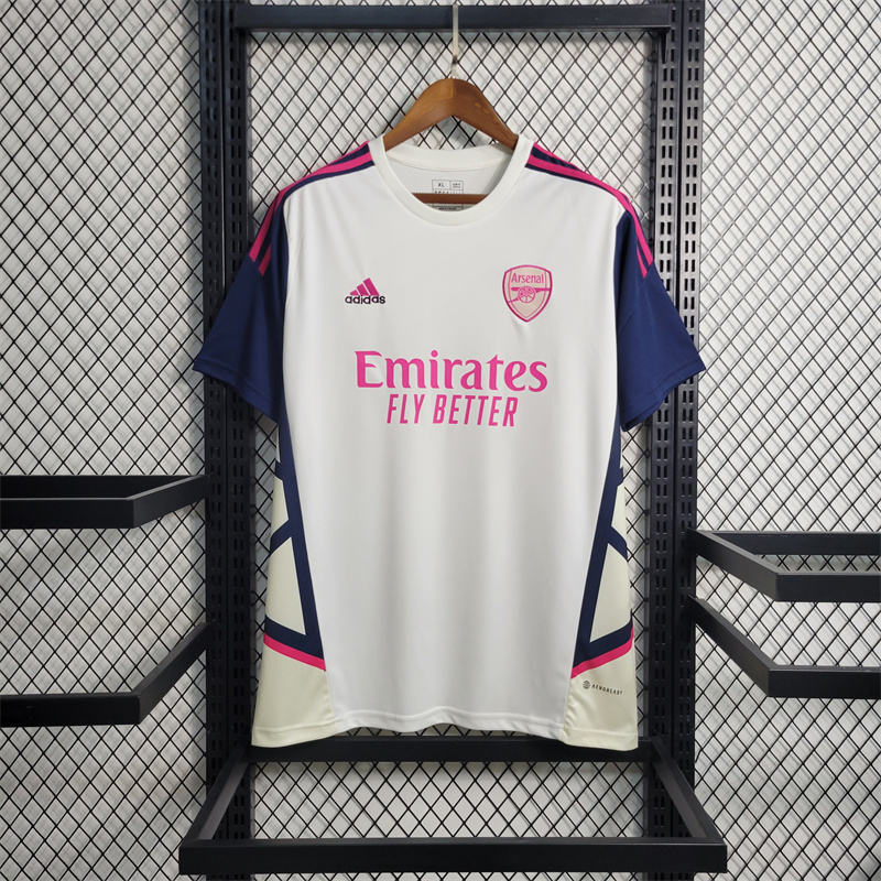 Arsenal 23/24 White Training Jersey - Fans Version - JerseysGala