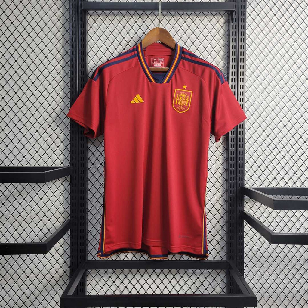 Spain 22-23 Home Jersey - Fans Version - 2022 World Cup - JerseysGala