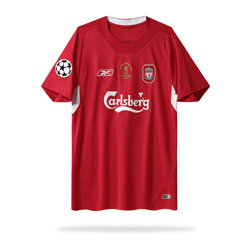 Retro Liver.pool 2005 Home Stadium Jersey - with UEFA Champions League Final Patch - JerseysGala