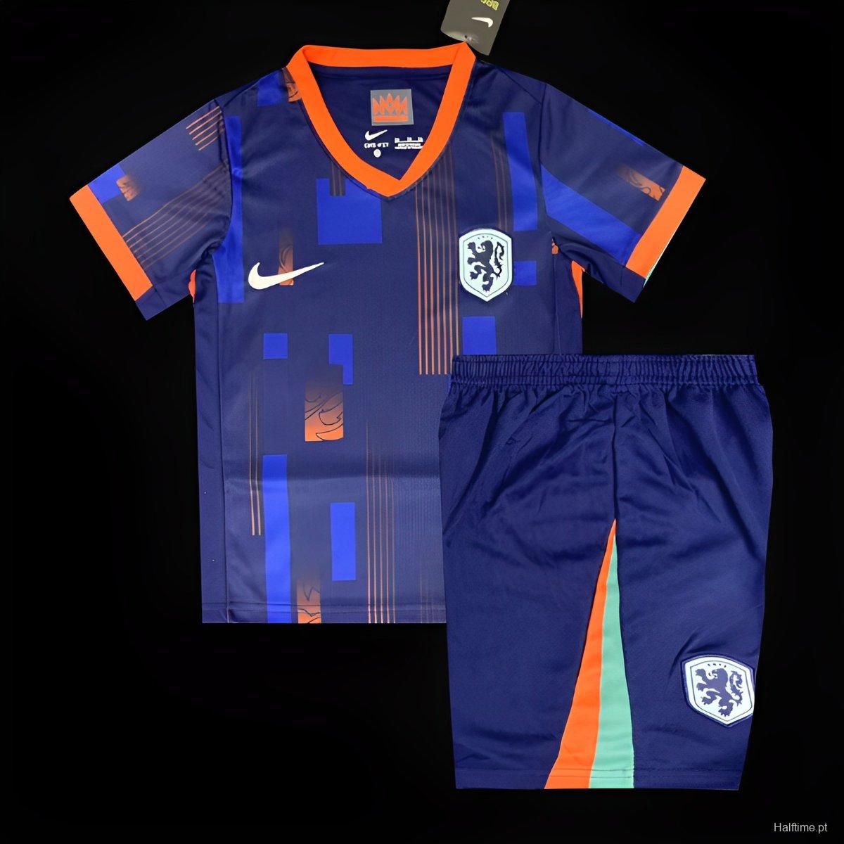 Netherlands 2024 Away Stadium Kids Kit - JerseysGala