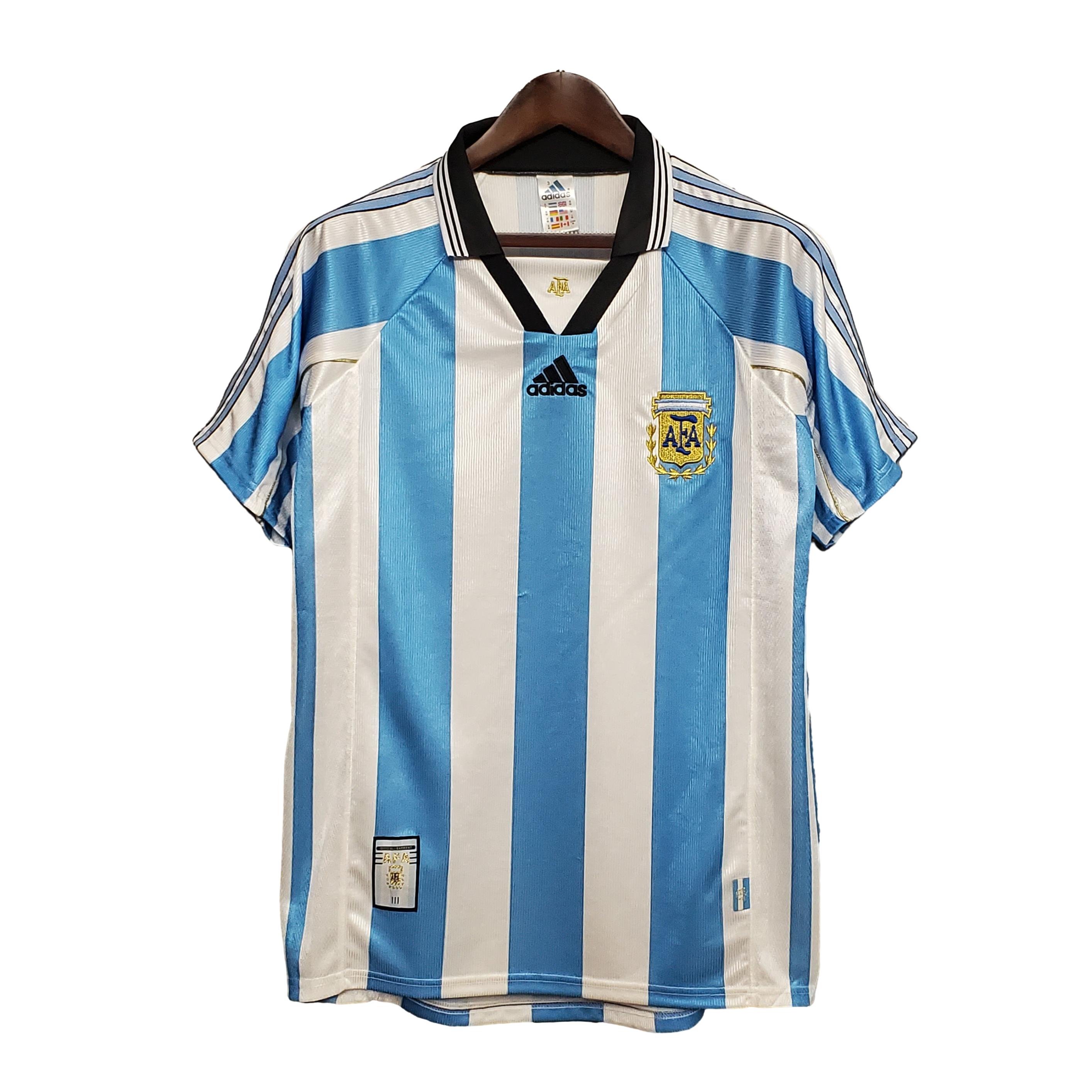 Retro Argentina 1998 Home Stadium Jersey - JerseysGala