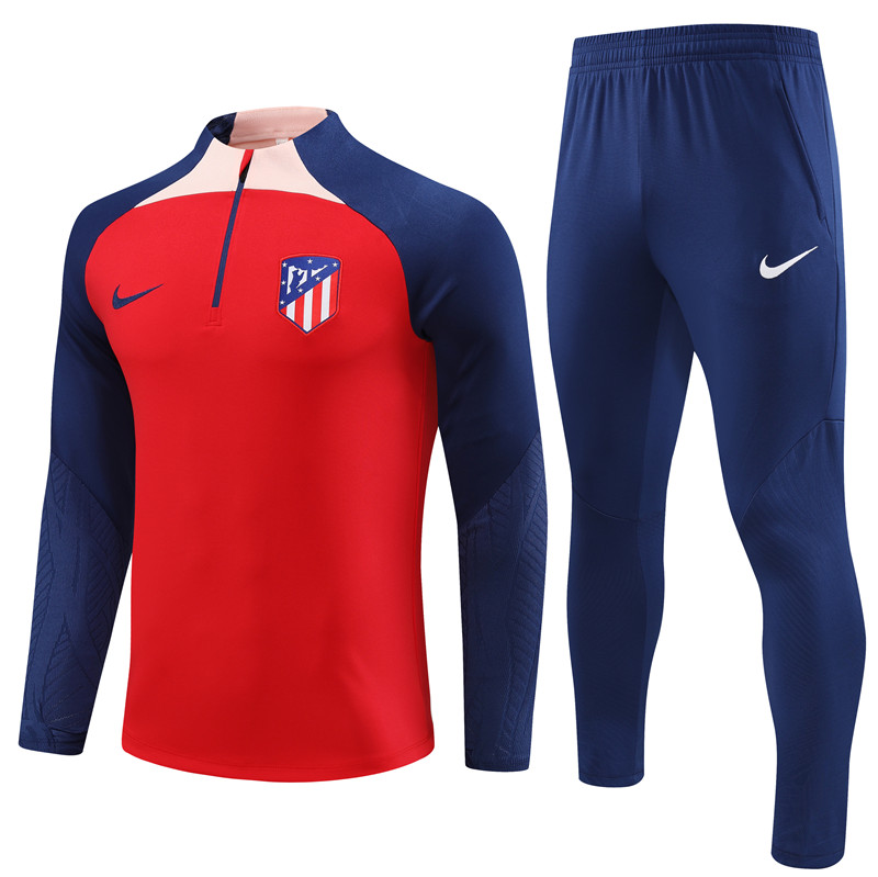 Atletico Madrid 23-24 Kids Long Sleeve Training Set Red - JerseysGala
