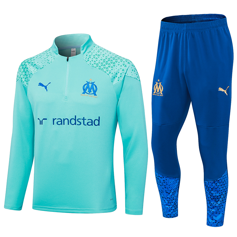 Marseille 23-24 Long Sleeve Training Set -Light Blue - JerseysGala