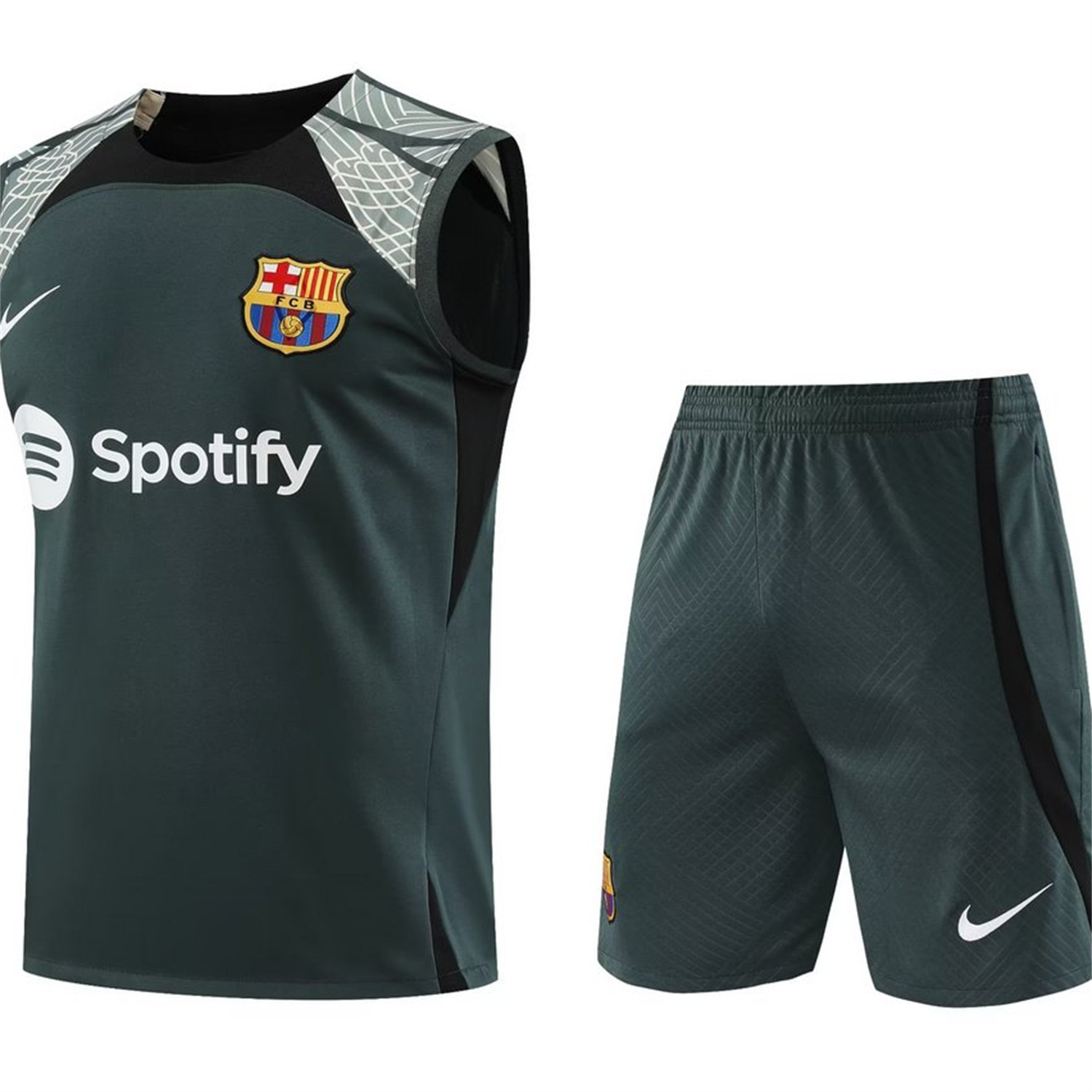 B.A.R.S.A 23-24 Dark Green Player Training Vest Set - JerseysGala