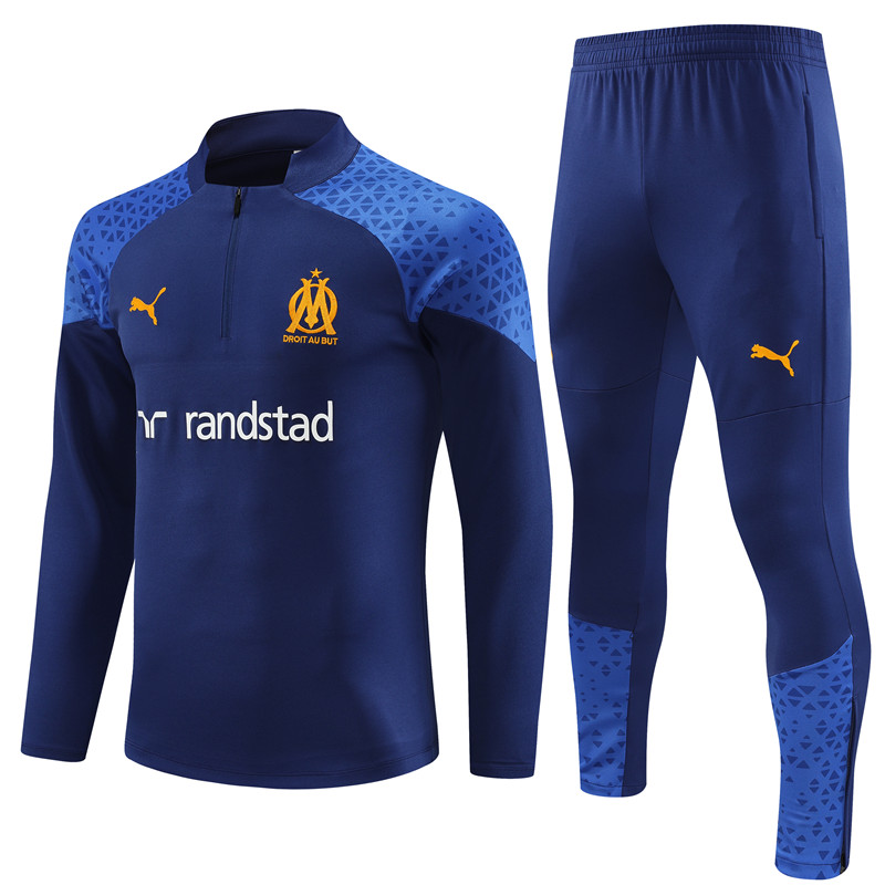 Marseille 23-24 Long Sleeve Training Set -Royal Rlue - JerseysGala