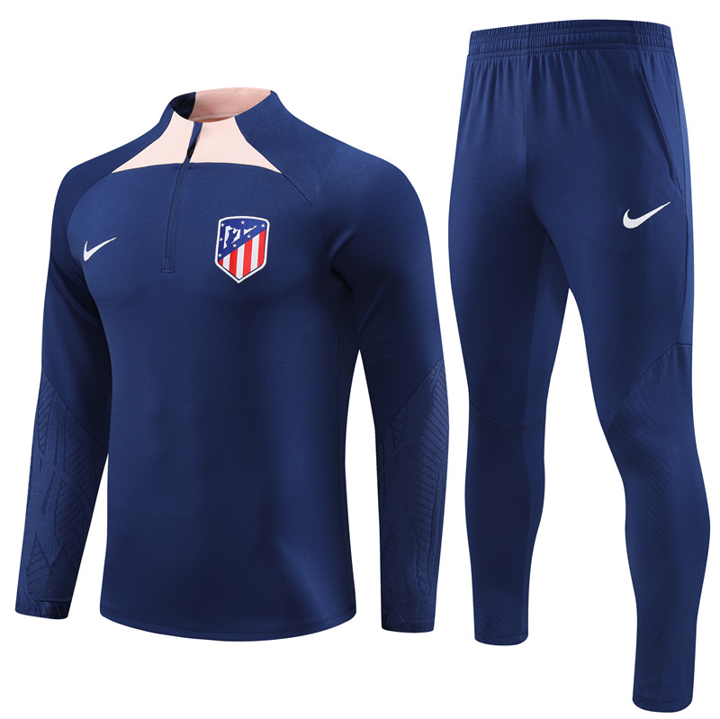 Atletico Madrid 23-24 Long Sleeve Training Set -Blue - JerseysGala