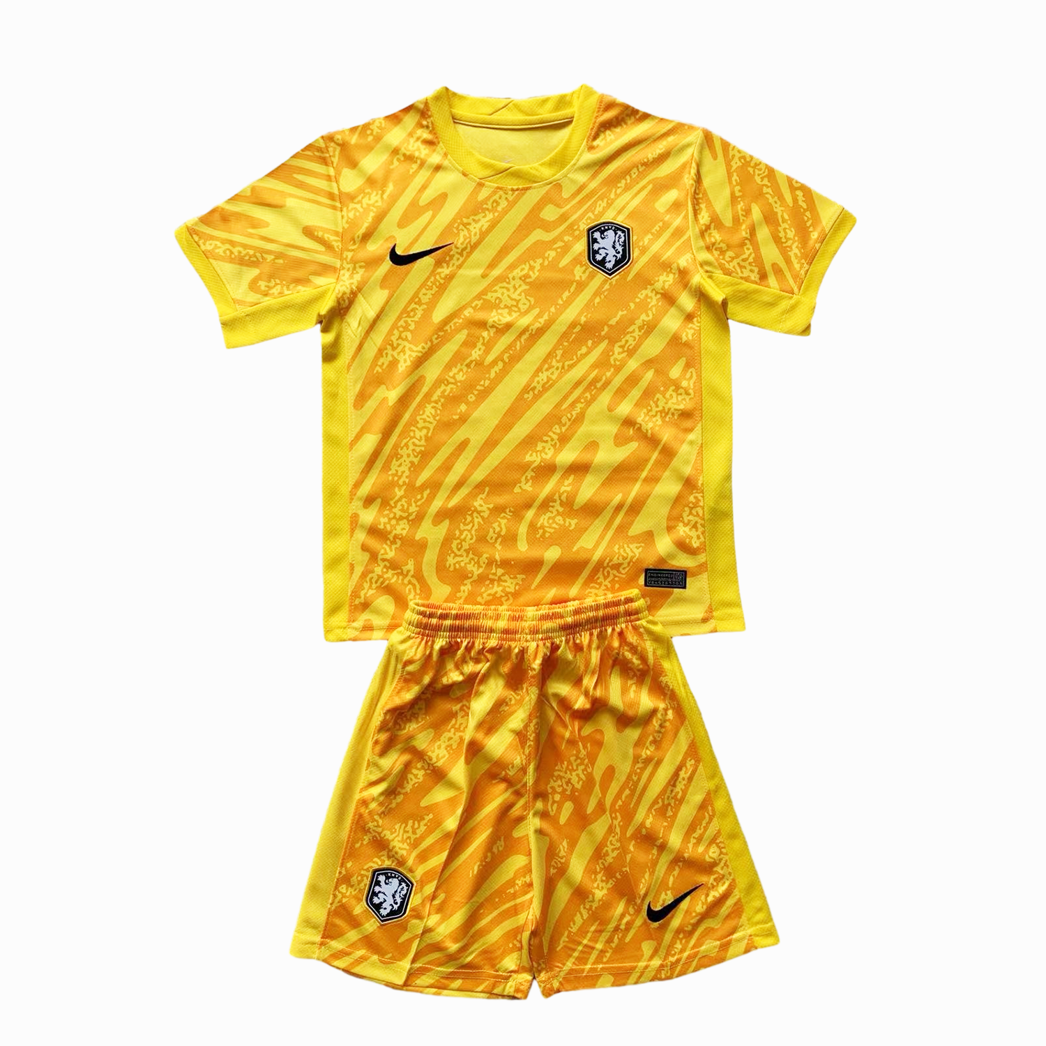 Netherlands 2024 Goalkeeper Kids Kit - Yellow - JerseysGala