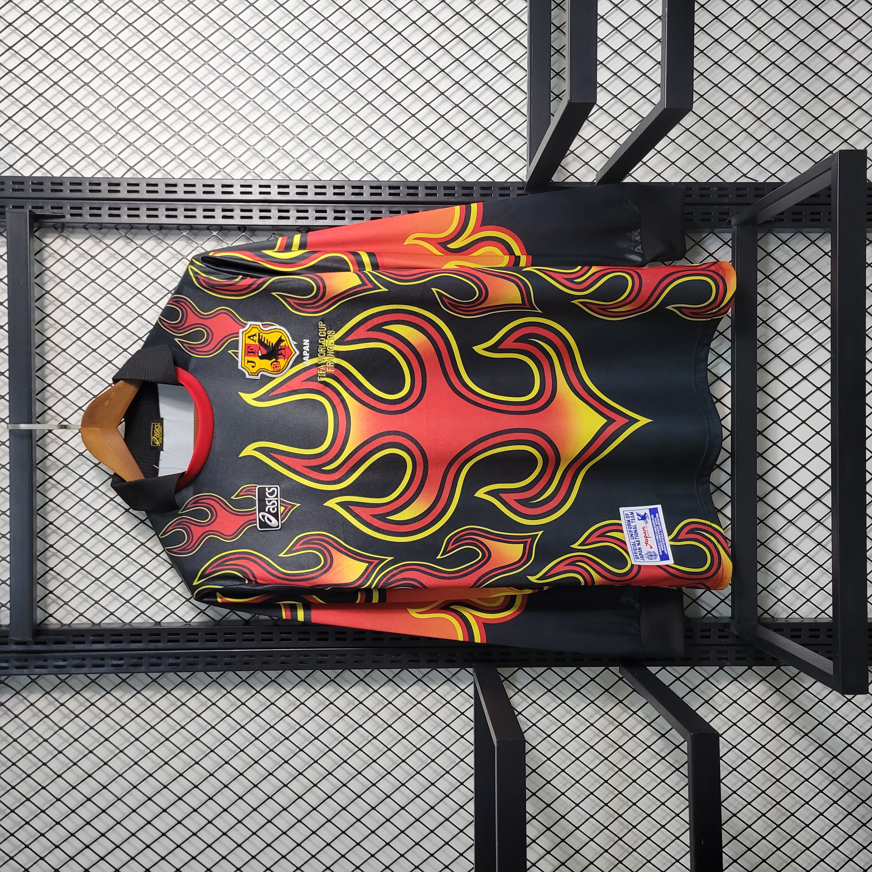 Retro Japan 1998 Red Flame Goalkeeper Jersey - JerseysGala