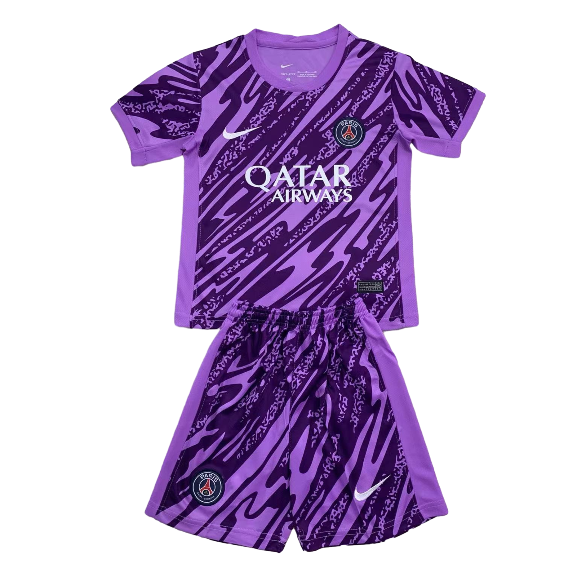 Paris Saint-Germain PSG 24-25 Goalkeeper Kids Kit - Purple - JerseysGala
