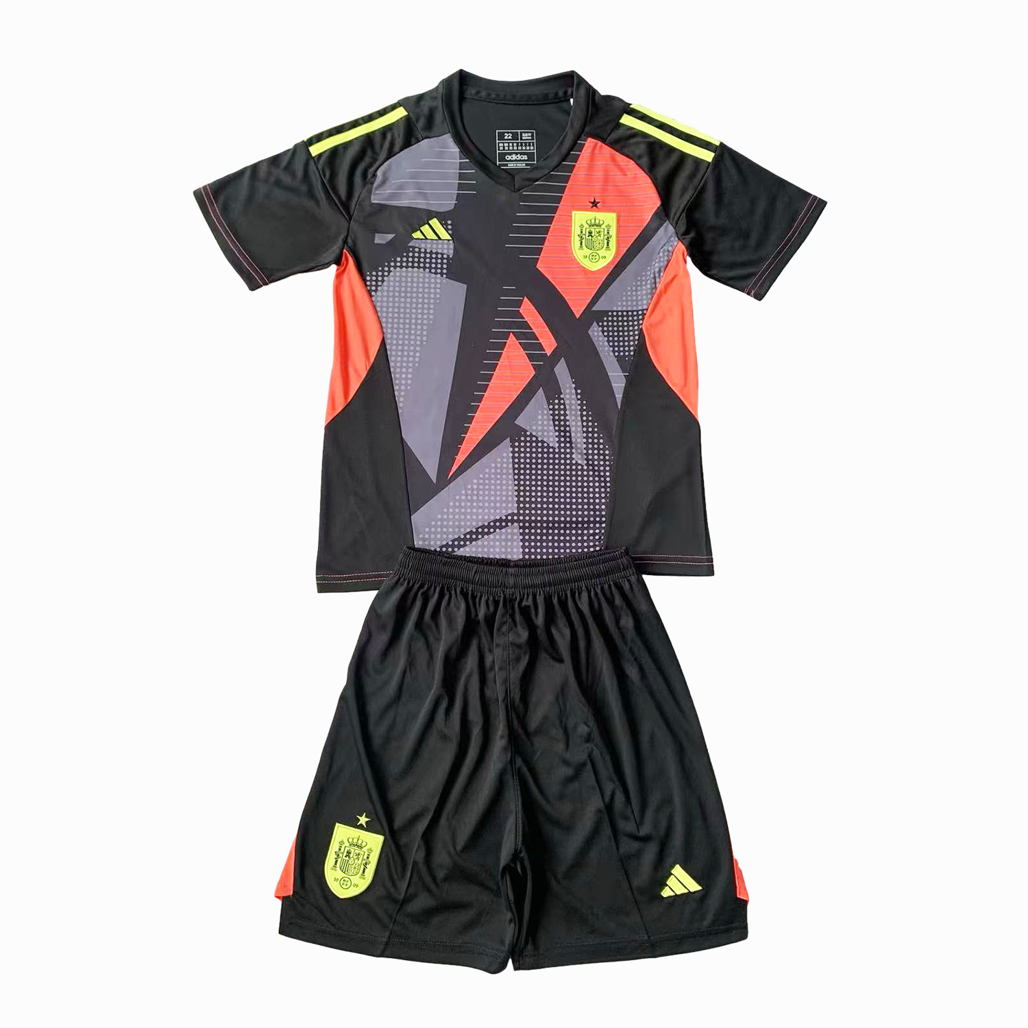 Spain 2024 Goalkeeper Kids Kit - Black - JerseysGala
