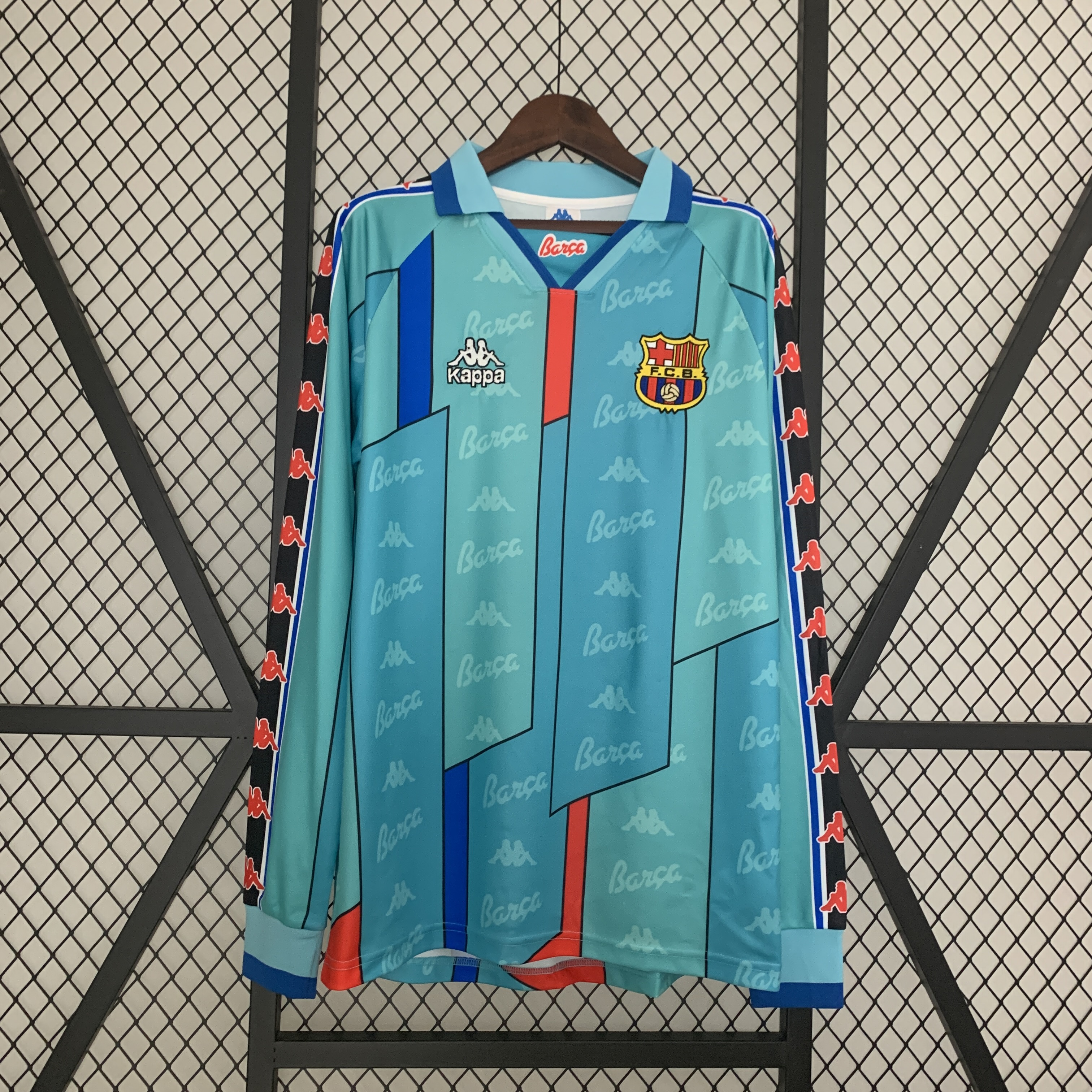 B.A.R.S.A Retro 96-97 Away Stadium Long Sleeve Jersey - JerseysGala
