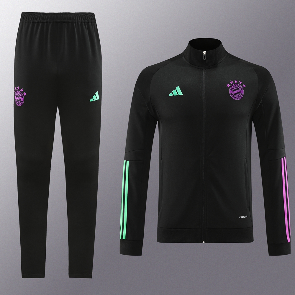 Bayern Munich 23-24 Jacket Training Tracksuit - Black - JerseysGala