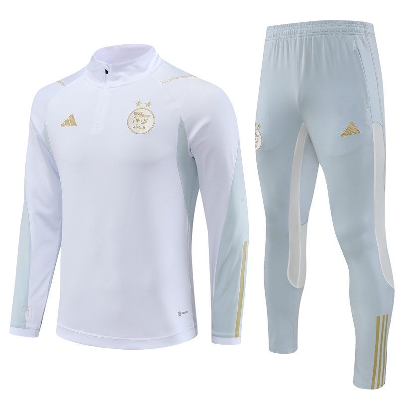 Algeria 23-24 Kids Long Sleeve Training Set White - JerseysGala
