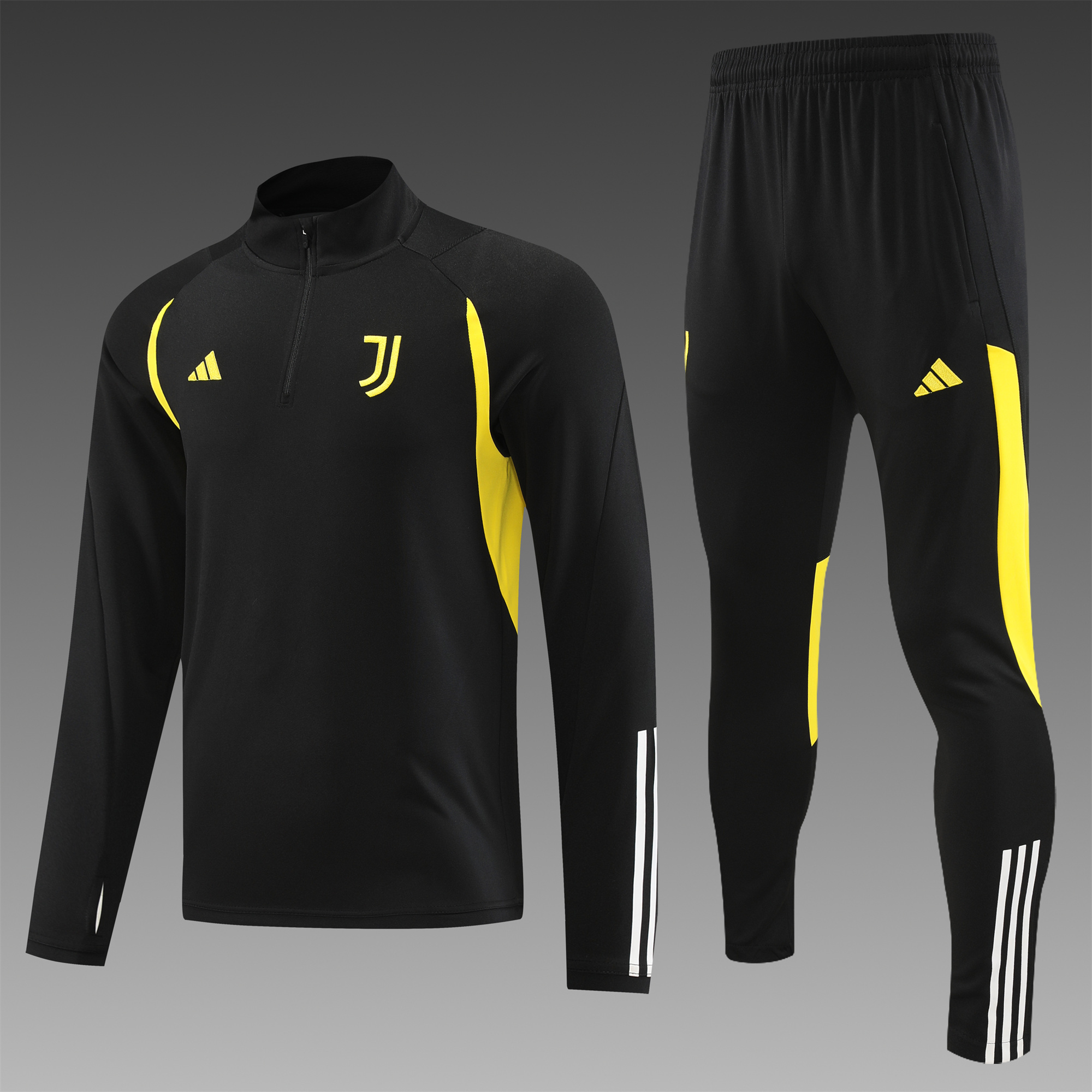 Juventus 23-24 Long Sleeve Training Set Black - JerseysGala