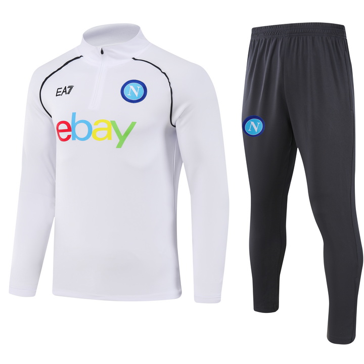 Napoli 23-24 Long Sleeve Training Set White - JerseysGala