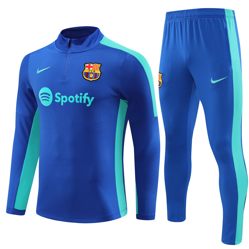 B.A.R.S.A 23-24 Long Sleeve Training Set -Blue - JerseysGala