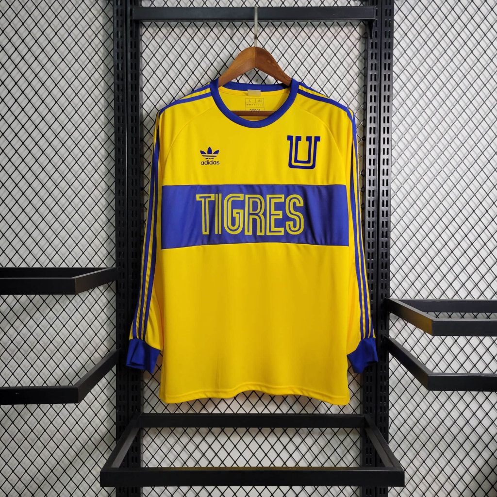Tigres UANL 23-24 Home Stadium Long Sleeve Jersey - Fans Version - JerseysGala