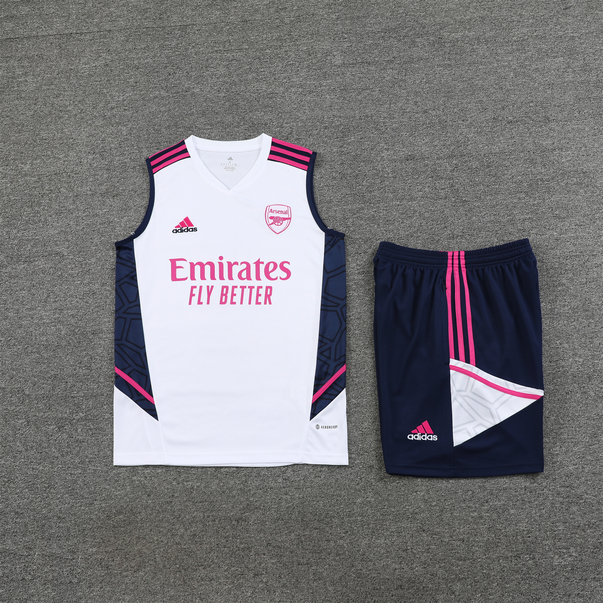 Arsenal 23-24 Player Vest Training Set White Pink - JerseysGala