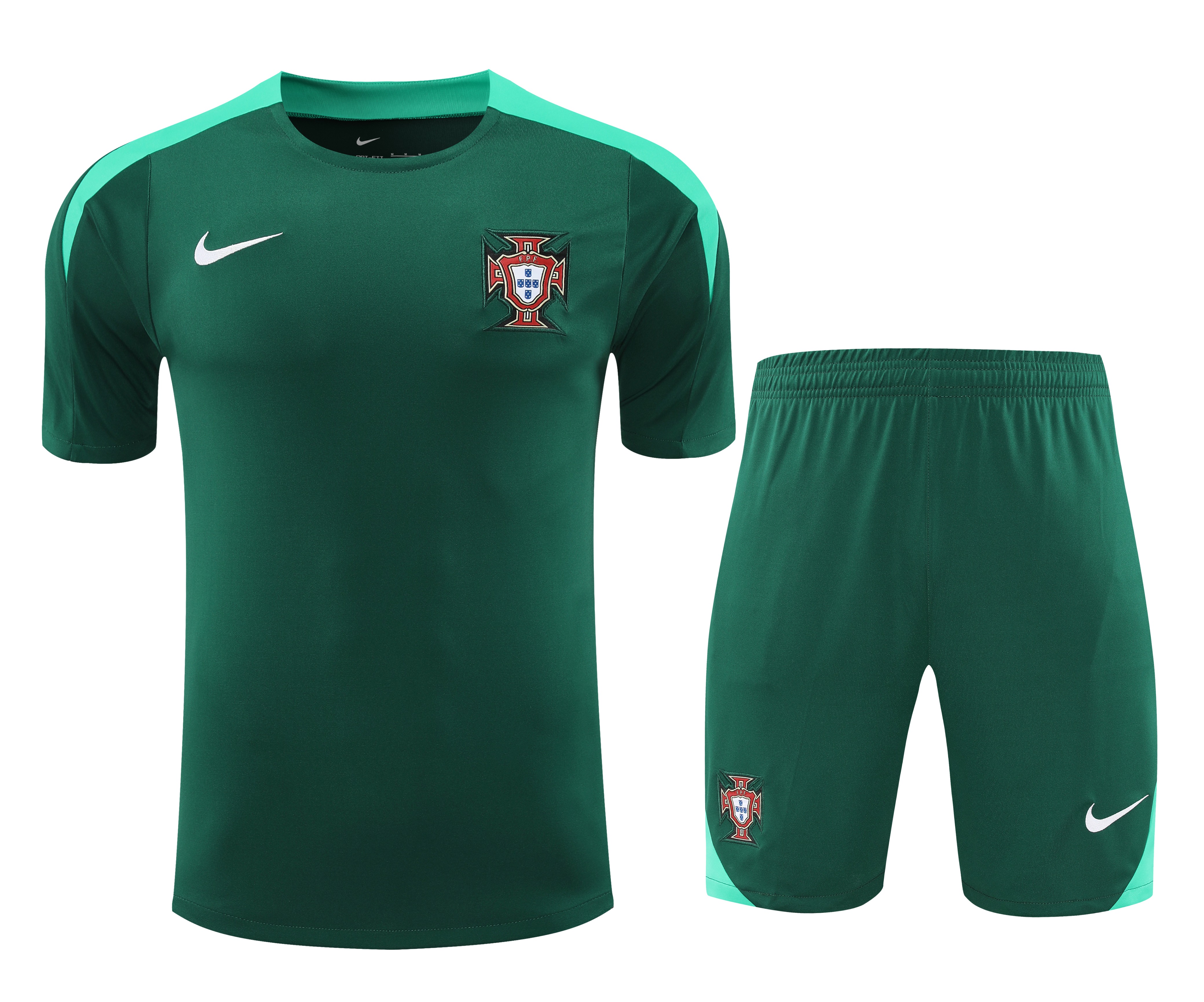 Portugal 2024 Short-Sleeve Training Set - Green - JerseysGala