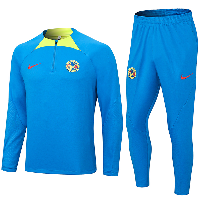 Club America 23-24 Long Sleeve Training Set -Blue - JerseysGala