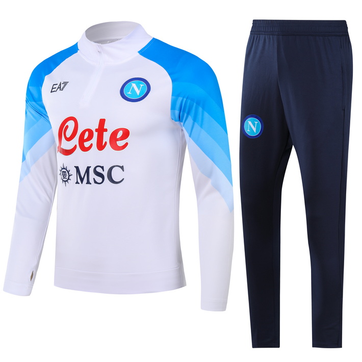 Napoli 23-24 Kids Long Sleeve Training Set White - JerseysGala