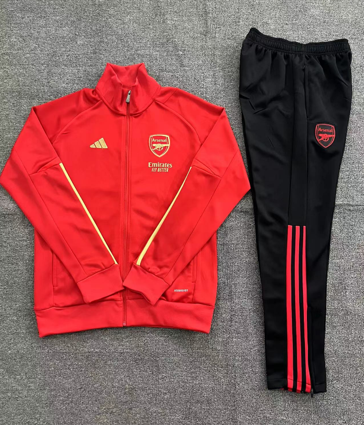 Arsenal 23-24 Kids Jacket Training Tracksuit - Red - JerseysGala