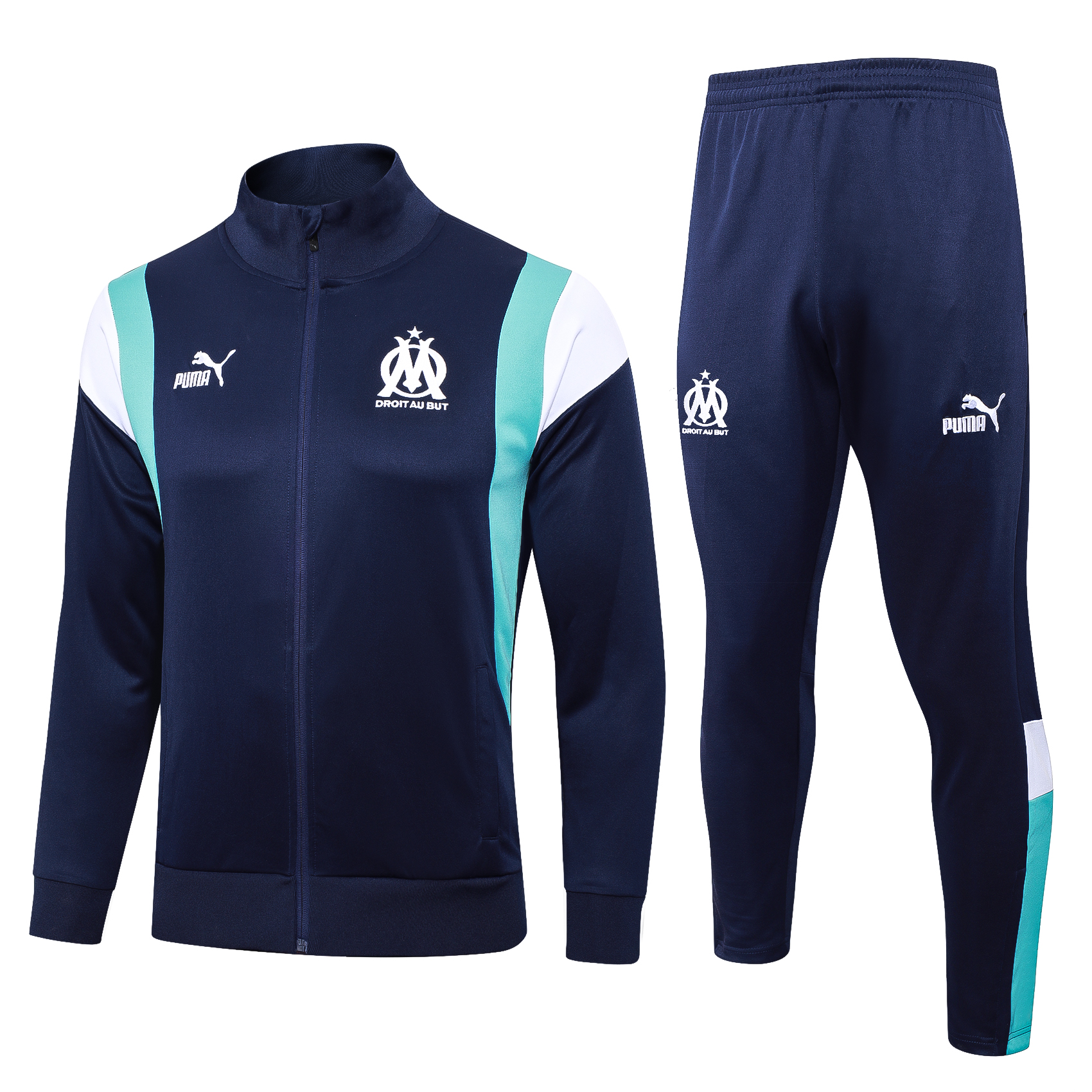 Marseille 23-24 Jacket Training Tracksuit - Royal Blue - JerseysGala