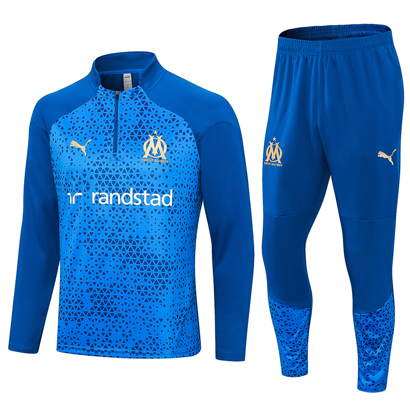 Marseille 23-24 Long Sleeve Training Set -Blue - JerseysGala