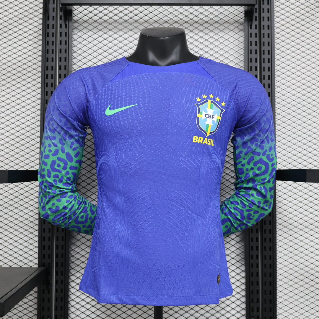 Brazil 22-23 Away Long Sleeve Jersey - Player Version - JerseysGala