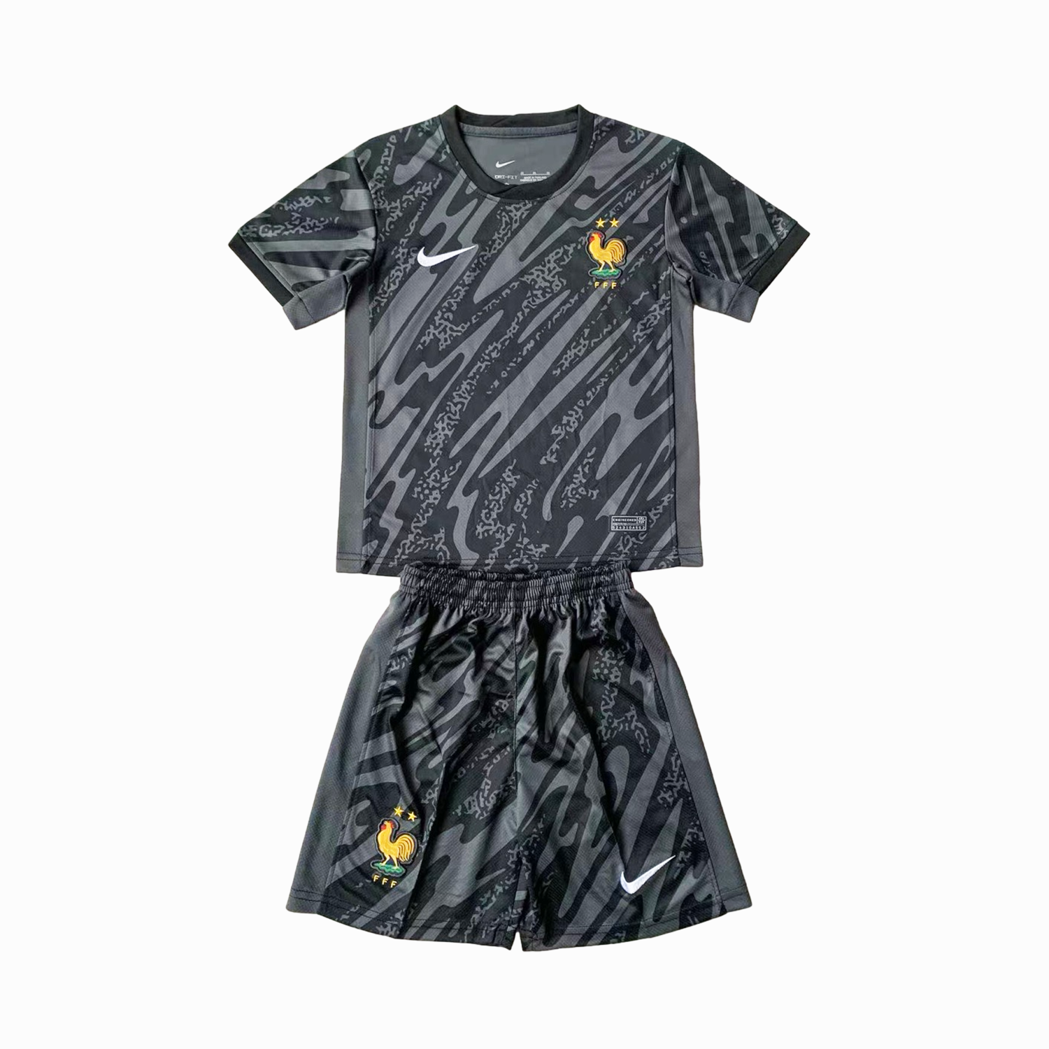 France 2024 Goalkeeper Kids Kit - Black - JerseysGala