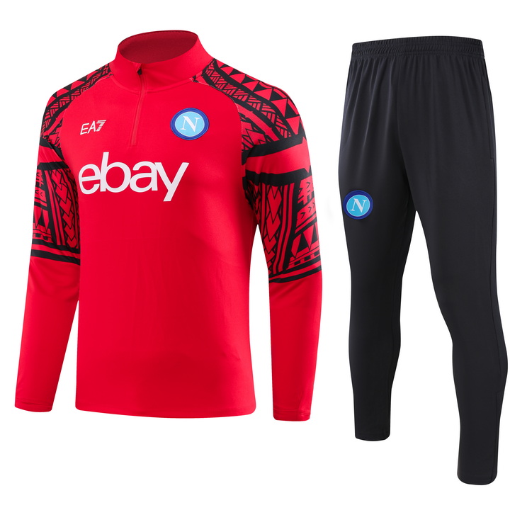 Napoli 23-24 Kids Long Sleeve Training Set Red - JerseysGala