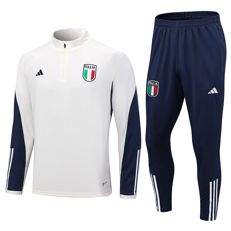 Italy 23-24 Long Sleeve Training Set -Off-White - JerseysGala