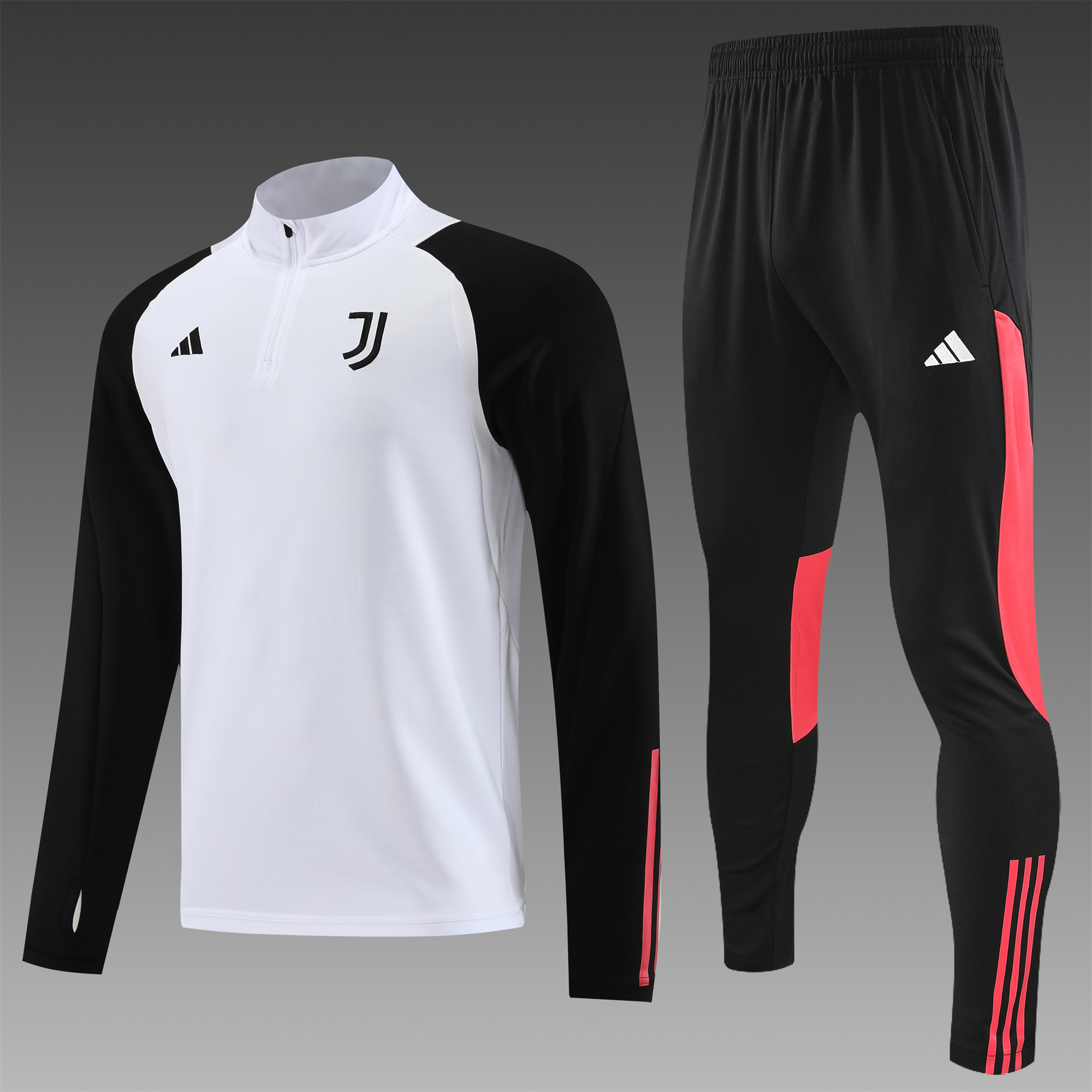 Juventus 23-24 Long Sleeve Training Set White Red - JerseysGala