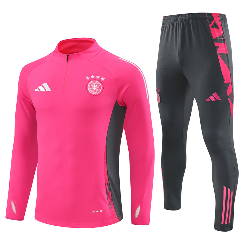 Germany 2024 Long Sleeve Training Set - Pink With Gray - JerseysGala