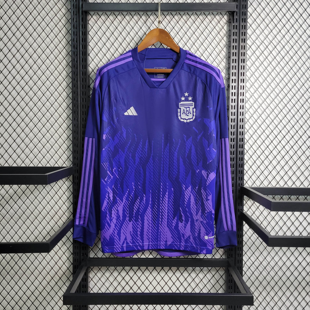 Argentina 3 Stars 22-23 Away Long Sleeve Jersey - Fans Version - JerseysGala