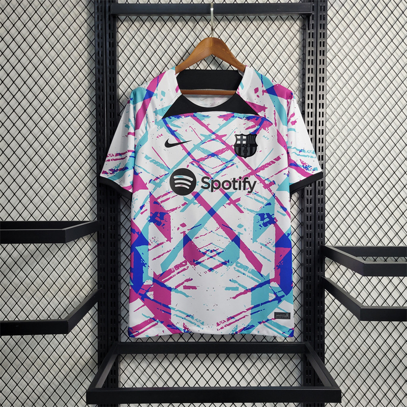 B.A.R.S.A 23/24 White Training Jersey - Fans Version - JerseysGala