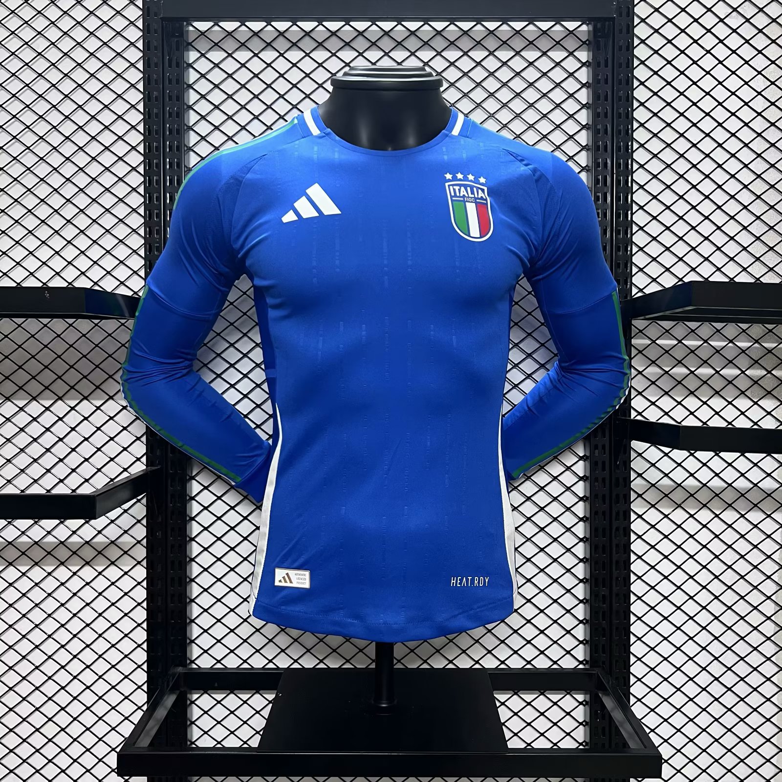 Italy 2024 Home Stadium Long Sleeve Jersey - Player Version - JerseysGala