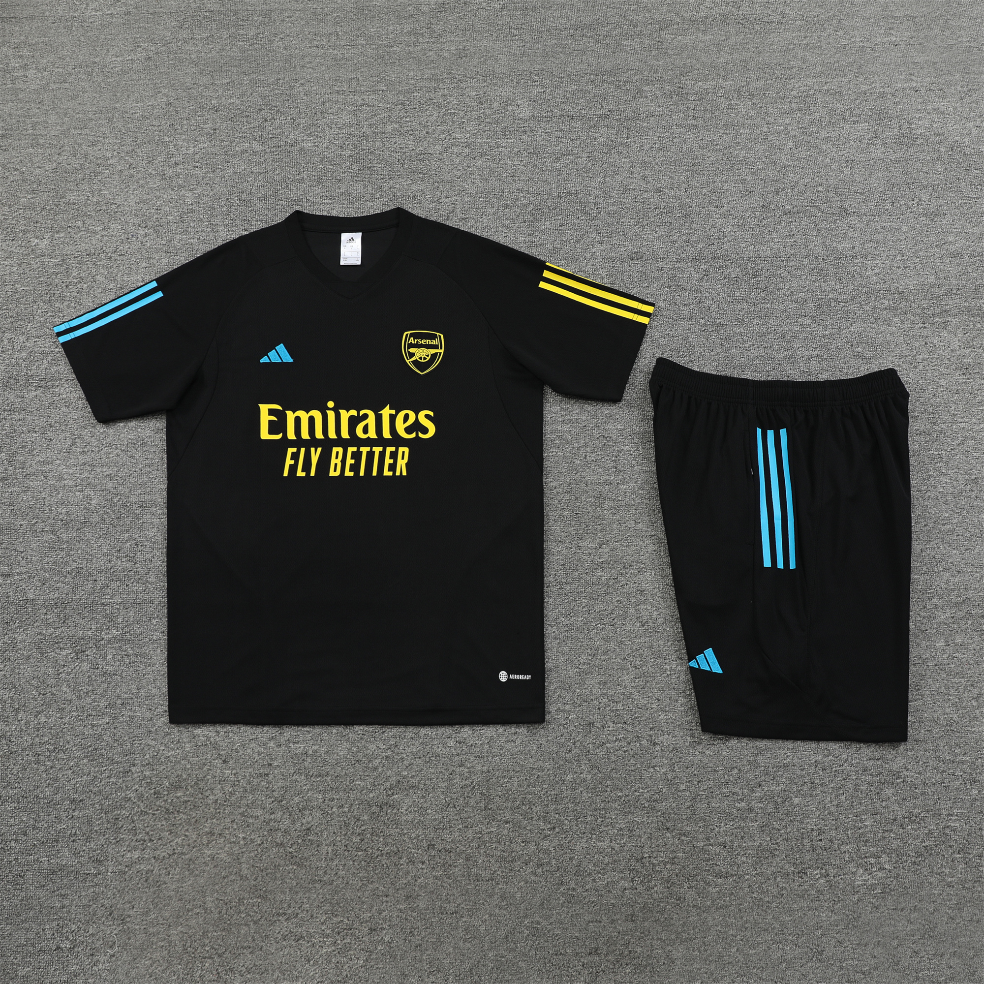 Arsenal 23-24 Short-Sleeve Training Set - Black - JerseysGala